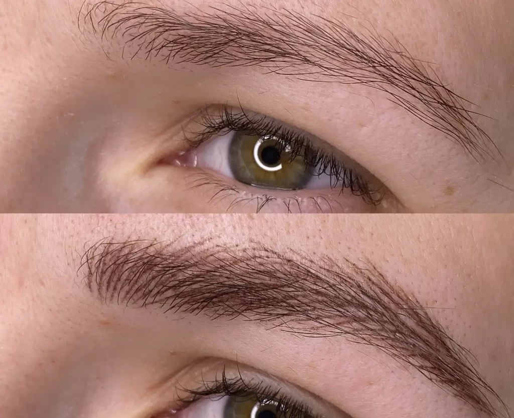 eyebrow tattoos before and after