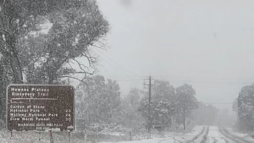 Snow in the Blue Mountains